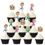 Festiko Cartoon Cake Topper For Childrens Birthday Party, Cake Decoration For Cartoon 24Pcs)