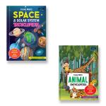 BOOKFORD Young Mind Encyclopedia - Set of 2 Books - Animals, and Space Encyclopedia For Kids BookFord Publications