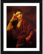 DECOR ADVENTURES Maharashtrian Woman by Raja Ravi Varma Wall Painting - 14x18 inch