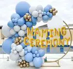 SPECIALYOU.IN Blue Naming Ceremony Decoration kit , Baby Name Revealing Decoration items ,Baby naming ceremony decoration items for boys ,Naming ceremony backdrop ,Namkaran ceremony decoration - 55pcs