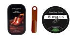 Sheppits Premium Shoe Shiner, Shoe Polish (Black) & Shoe Horn (Maroon) Combo | Shoe Care Kit