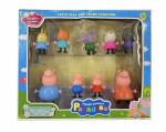 G.Fidel Family Set of 9 Best Gift for Kids - George, Daddy ,Mommy , Granny , Grandpa ,Soft Rubber face ( 9 PCS)