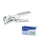 Kangaro 1 Stapler HP 10 Grey | 4 Boxes of No. 10 Staple Pins | Combo Pack | for Home & Office Use | Pack of 5 | Multicolored | Medium Sized | Staples 20 Sheets