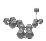 Body Maxx Rubber 50Kg Hex Dumbbells Combo (Set Of 8)