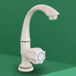 CUROVIT PVC SWAN Neck Pillar Cock White Plastic 15mm (1/2