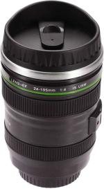 Fulkiza Camera Lens Drinking Cup Stainless Steel, Plastic Coffee Mug (350 ml, Pack of 2)