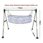 Aamivi Heavy Duty Baby Cradle Baby Bedding Hanging Swing Cradle with Cotton Hammock
