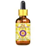 Deve Herbes Pure Sunflower Oil (Helianthus annuus) with Glass Dropper Natural Therapeutic Grade Cold Pressed 30ml