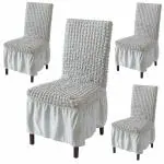 HOKIPO Bubble Chair Cover with Frills Set of 4 (AR-4616-B7*4)