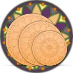 Puzzleboxx Plain Round Wooden Boards Art and Craft Cutout Lippan | Mandala Art | Madhubani Art | Pyrography | DIY Painting Pack of 3 (8 in X 10in X 12 in), MAP-04