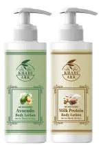 Khadi Ark Milk Protein Body Lotion & Avocado Body Lotion(Pack of 2, 300 ML Each) (600 ml)