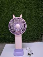 FlairFinds Handheld USB Rechargeable Fan Portable USB Fan Mini Hand Fan for Home/Office/Travel Bear Ear Design
