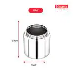 Stainless Steel Tecos Canister see through lid air tight stainless steel canister 650ml