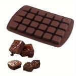 Moldberry Silicone 2 Cavity Energy Bar Mould | Round Shape Chocolate Bar | Multiple Shapes Mini Cracks Small Cadbury Mould | Non-Stick Chocolate Making Tool | Baking Tool | Round Cereal Bar Chocolate mould Pack of 1