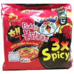 SAMYANG Hot Chicken Flavor Ramen Buldak 3X Spicy Instant Noodles, 140 Gram (Pack of 1)