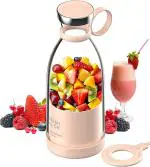 ODD M EVEN Mini Portable Juicer Bottle,Travel Juice Maker, Wireless Smoothie, Electric Handheld, Portable Personal Size Shake Blender, Mixer, Electric Rechargeable Juicer Bottle, Fruit Juice Maker