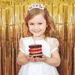 Sv Traders Set of 3 Metallic Golden Foil Curtain Fringe for Party Decoration Door Curtains- 3 x 6 Feets Each