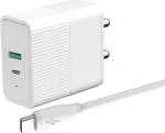Unix 2.5 A Multiport Mobile UX-113_C-To-C Charger with Detachable Cable  (White)