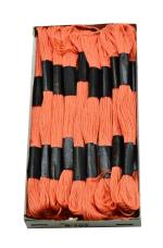 Craftlove Orange Polyester Cotton Thread Skein Embroidery Thread Floss (Pack Of 25)