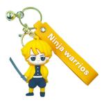 Fullkart Demon Slayer Zenitsu Silicon Rubber 3D Keychain with Lanyard Hook