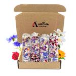 The Aroma Factory White Sage with Mix Flowers Bundle (Dry Leaves Smudging) 4 Bundles x 30g