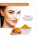 Indo Organic Kasturi Haldi Powder For Face Beauty |Kasturi Manjal Wild Turmeric Powder | Face Pack For Glowing Skin |Tan Removal, 100g