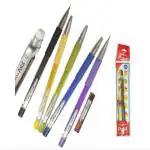 NATARAJ 5 x 0.7mm POKIT Mechanical Soft Grip Pencils Write Draw + Leads Boxes Pack of 5