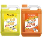 Fivanta Long-Lasting Refreshing Multipurpose Cleaners Liquid Gel 10L (Lemon 5L + Orange 5L)