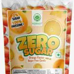 NUTRISHINE Orange Flavoured Sugar-Free Hard Candies 100gm , No Sugar Candy for Kids & Adult 100gm