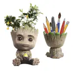 SSS SCULPTURE Guardians of The Galaxy Baby Groot Multi Purpose Flower Pot/Pen Stand (Patience Groot)