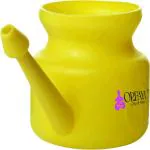 OREAYU Plastic Jala Neti Pot Lota 500 ml Yellow Jal Neti for Health and Yoga Use Made of virgin plastic