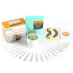 HANNEA Nose Hair Removal Waxing Kit for Men and Women, 50 g Wax, 20 Applicators, 8 Moustache Stencils Stickers