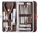 Beauté Secrets Manicure Kit, Pedicure Tools for Feet, Nail Clipper, Ear Pick Tweezers, Manicure Pedicure Set for Women and Men, 18 Pieces