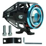 AllExtreme U11 CREE LED Headlight Projector Fog Lamp with Red and Blue Dual Angel Eyes Ring for Car, Motorcycle and Jeep (15W, Red and Blue, 1 Pc)