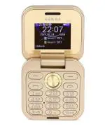 Uismart Gamma Flip Mini M2 Dual Sim Foldable Flip Mobile With 2 Inch Display Camera & FM - Gold