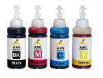 ANG Refill Ink for Use in HP 850, 851, 852, 853, 854, 855, 857 Ink Cartridges - Multi-Color 100 ML Each Bottle