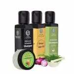 AOUM-Glow & Grow Hair care kit Travelling Kit | Easy to carry | Natural Hibiscus & Moringa Shampoo with onion Hair Oil & Conditioner
