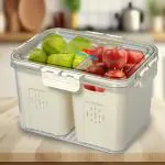 PRIME PICK Fridge Storage Boxes Fruit vegetable, Fridge Food Storage Containers Kitchen Accessories Items Versatile Kitchen Containers Set Storage, Ideal for Vegetables and Other Food