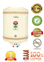 JonKing 6 Liter Premium Fully Automatic Electric Storage Water Heater ISI,BEE,ISO,CE Approved (Ivory) with Free Installation Kit