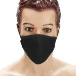 Safari Face Mask (Pack of 100 - BLACK Colour), AIR PRO 100% Cotton Face Mask for Men and Women, 6 Layer Breathable Facial Mask, Soft Reusable and Washable Mask