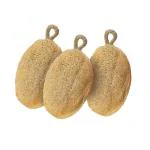 Careberry Eco Friendly Organic Loofah | Gentle Exfoliator Sun Dried Luffa | Hypoallergenic Bath Sponge | For Men & Women | Ideal Daily Body Wash Scrub | Sustainable Bathroom Essentials | Pack of 3
