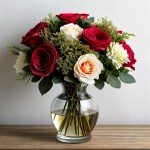 Love Creation A4 Size poster print for creative wall art- sunburst-blooms-watercolor-wall-art-print-10026(Non Sticker)