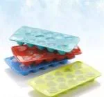 sevriz Ice Cube tray with TPE Easy Release base with Removable Lid | Pop-Up 14 Cubes Box for Freezer | Easy Re-filling Flip Top | Stackable | BPA free...
