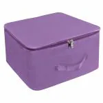 ZOVIRA Underbed Storage Bag Cloth Organizer with Zippered Closure & Handle Pack Of 1 (Purple)