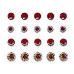 Comet Busters Maroon Round Fancy Bindi Pack for Women (6mm, 7mm) (BIN2012) Pack of 1
