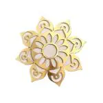 SPECIALYOU.IN 1pc Flower Rangoli template/stencils Reusable Wooden Acrylic Mirror Rangoli making tool Mat Rangoli for Floor Pooja Room Diwali Rangoli Decoration Items for home (12 Inch) Rangoli Stencil.