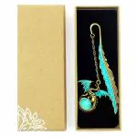 Hasthip Metal Feather Bookmark Glow in The Dark, Vintage 3D Golden Dragon Bookmark for Reading Enthusiasts and Gifting, Bookmark Gift for Teachers Women Student, Mothers Day, Christmas Gifts