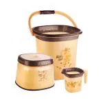 Joyo Better Home Square 3 Pcs Jumbo Combo Printed- Brown