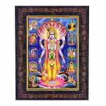 Hawai Lord Vishnu 10 Avatar Designer Wall Hanging Engineered Wood Photo Frame for Worship Use 8.5x7inch SFDI285BLKFRM
