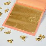 FGLC gold leaf 24k edible pure veg gold leaves king size 2pc gold vark,varakh for sweets,cake decoration,ice cream